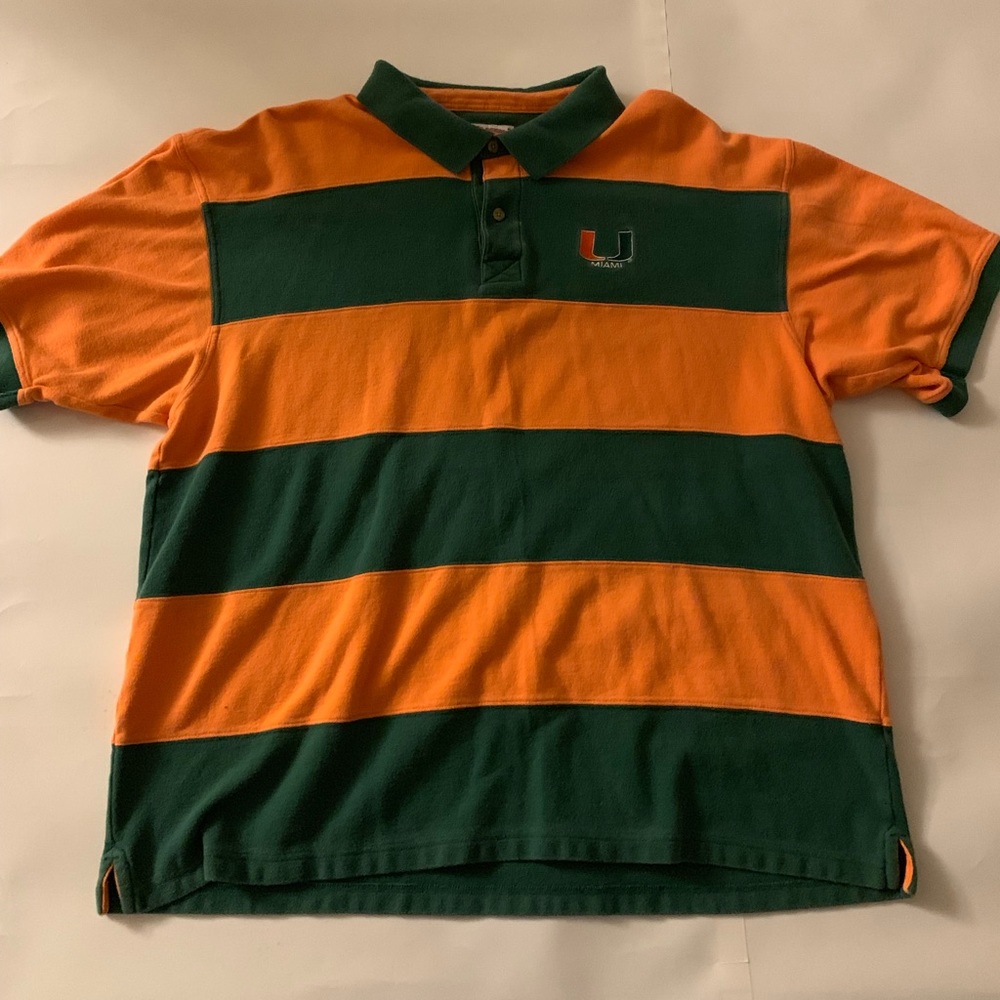 Boca Classics Miami Hurricanes color block polo